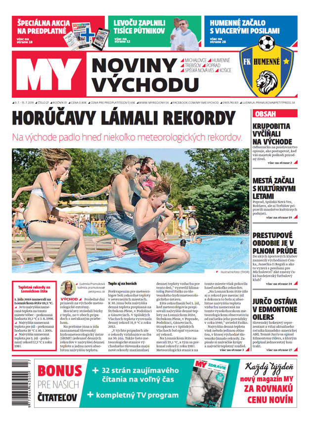 Nové číslo je v predaji od 9. do 15. júla.