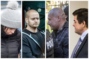 Obžalovaní z vraždy Jána Kuciaka a jeho snúbenice: Alena Zsuzsová, Miroslav Marček, Tomáš Szabó a Marian Kočner.