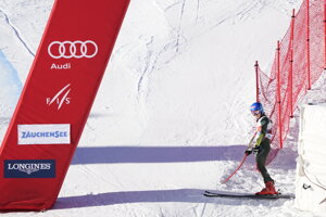 Mikaela Shiffrinová po vypadnutí.