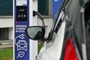 Nabíjacia stanica pre elektromobily v Martine.
