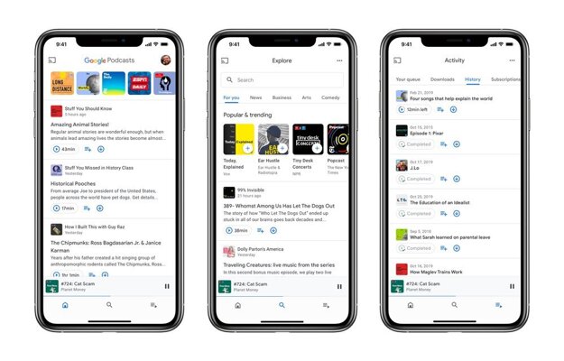 Aplikácia Google Podcasty