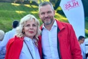 Peter Pellegrini so sestrou Evou.
