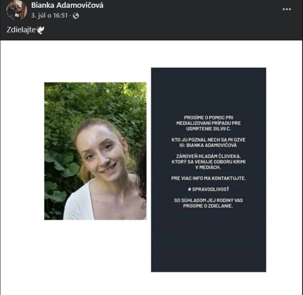 (zdroj: FB/Bianka Adamovičová)