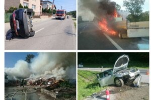 Júnové zásahy hasičov v Trenčianskom kraji.