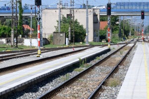 Rekonštrukčné práce v levickej železničnej stanici, 11. 8. 2025.