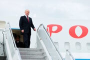 Ruský prezident Vladimir Putin pred odletom z Aljašky.