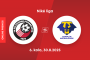 FK Železiarne Podbrezová - MFK Zemplín Michalovce: ONLINE prenos zo zápasu 6. kola Niké ligy.