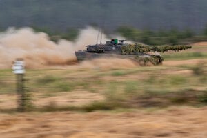 Nemecký tank Lepopard vo verzii Leopard 2A7V.