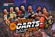 Oficiálny plagát podujatia Niké Slovak Darts Open 2026.