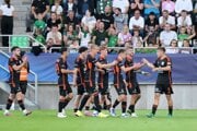 Hráči Ružomberka sa tešia z gólu počas zápasu 8. kola Niké ligy FC Tatran Prešov - MFK Ružomberok.