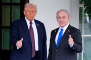 Americký prezident Donald Trump a izraelský premiér Benjamin Netanjahu.