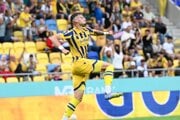 Viktor Dukanovič (DAC) sa raduje po strelení gólu.