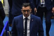 Tréner Róbert Kaláber počas MS v hokeji 2024. 