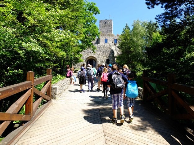 Strečno Castle, illustrative stick photo.