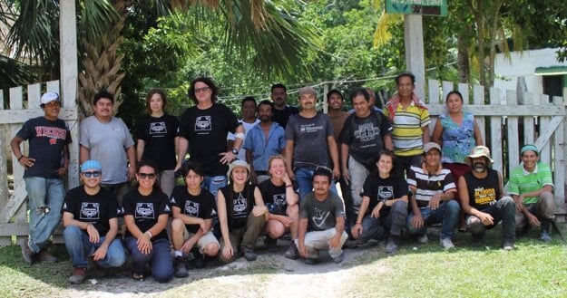 The team of Slovak archaeologists in Guatemala.