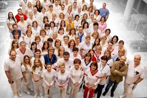 Workers of the FD Roosevelt Faculty Hospital in Banská Bystrica, one of the largest health care facilities in Slovakia