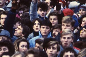 A 1989 protest gathering in Bratislava. 