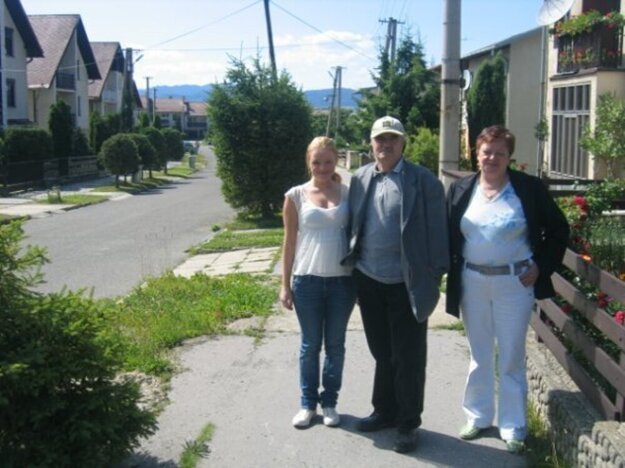 Bibiana Kerpcar with her maternal grandparents in Slovakia in 2007.