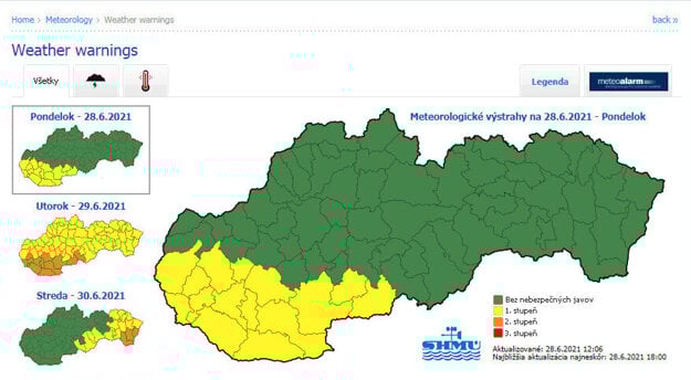 Weather warnings for June 29 and 30, 2021.