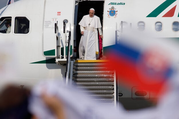 Pope Francis arrived in Slovakia on September 12, 2021.