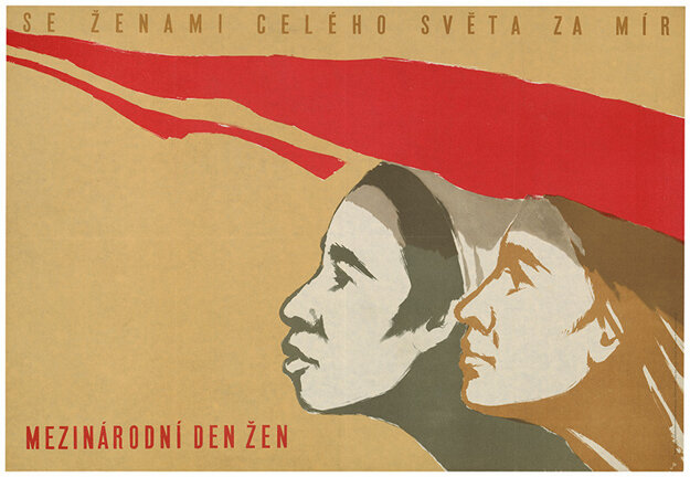 A 1961 poster created by Jaroslav Pecka on the occasion of the International Women's Day, which reads