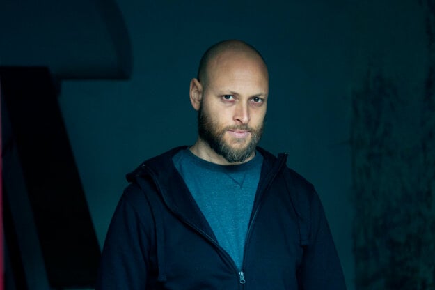 Israeli artist Menachem Edelman-Landau who lives in Banská Štiavnica.