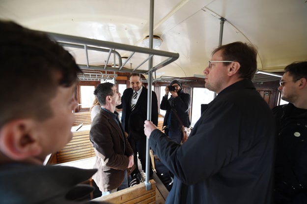 The isnide of the original car of Vienna tram,