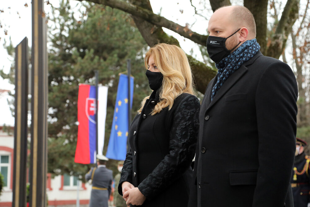 President Zuzana Čaputová and Defence Minister Jaroslav Naď