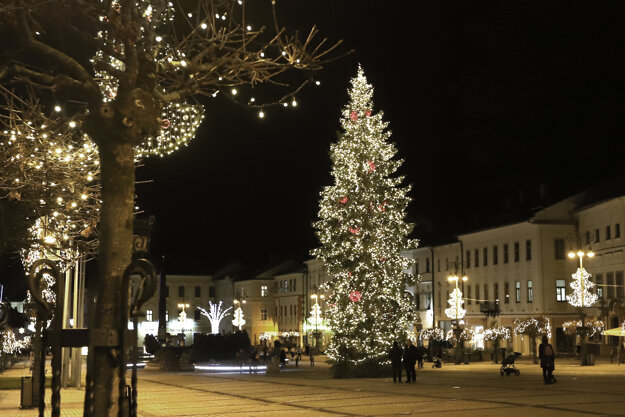 Christmas tree in Banská Bystrica.