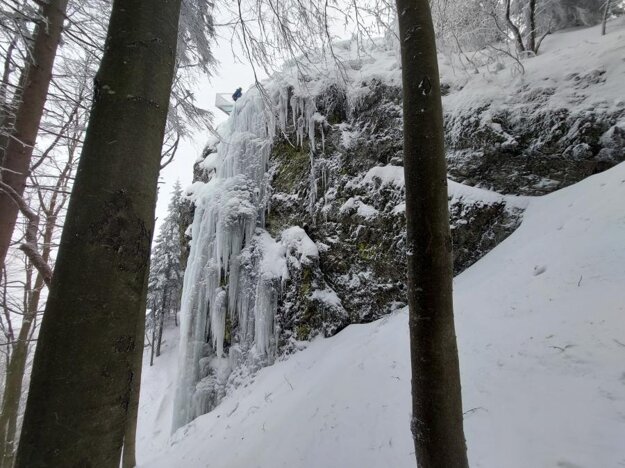 From December 25, people can try to climb an icefall outside Kremnica, central Slovakia.