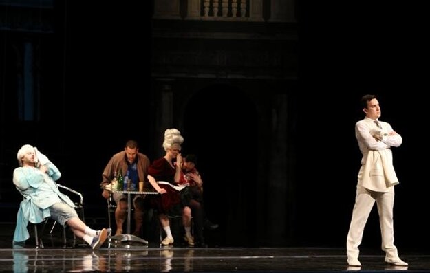 King Theodore in Venice (T.Šelc as Taddeo, K. Vylíčilová as Lisetta, R. Gatin as Sandrino)