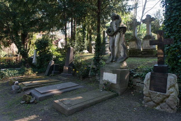 The tomb of Fritz Wowy, the air force lieutenant, who died as a 23-year-old in 1917 during WWI.