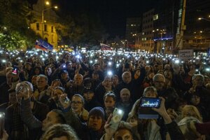 The For a Decent Slovakia protest gathering in Bratislava in 2019. 