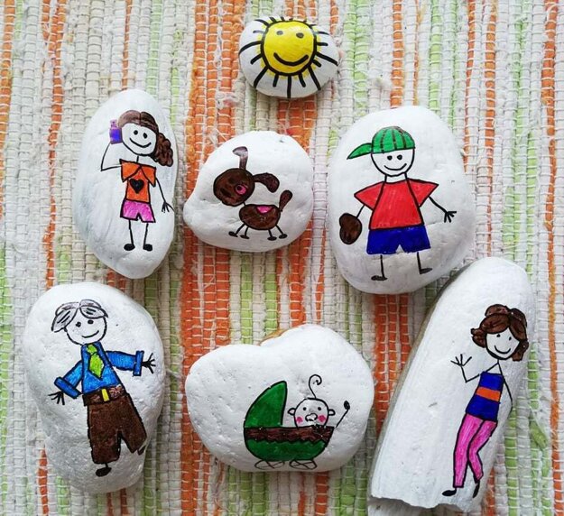 Get your creativity started and create your happy stone.