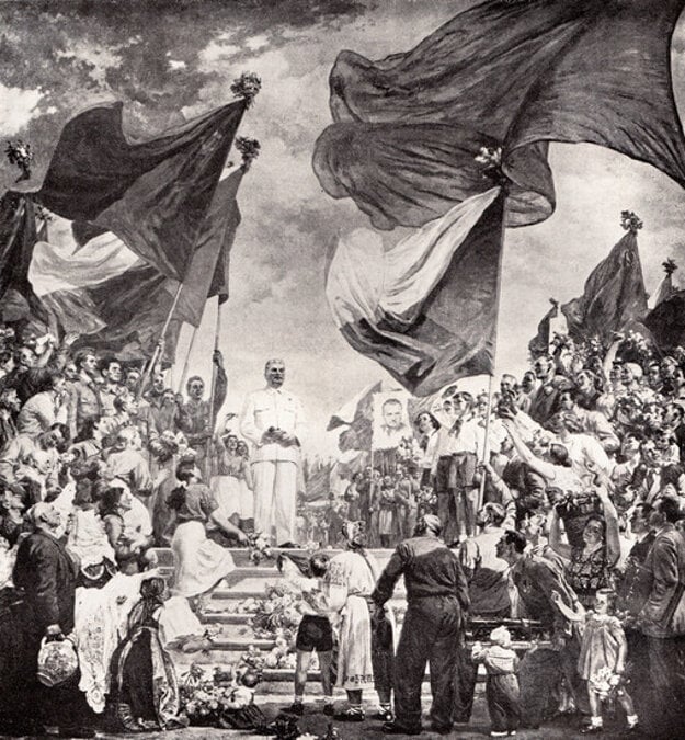The original 1950-1952 painting by the Č.S.Č. collective.