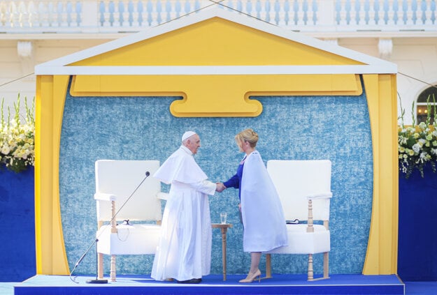 Pope Francis meets President Čaputová on September 13