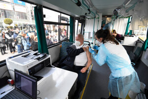 Vaccination in a bus in Košice