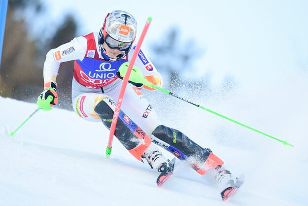 Petra Vlhová won the alpine ski women’s World Cup slalom race, in Lienz, Austria, on December 29.