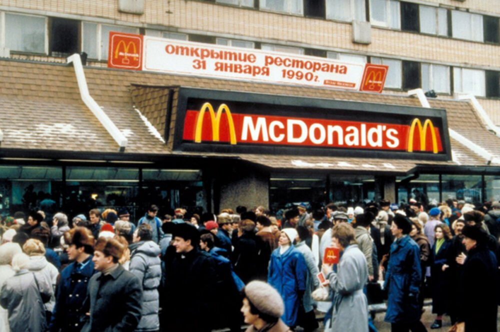 McDonald’s first branch in Moscow in 1990