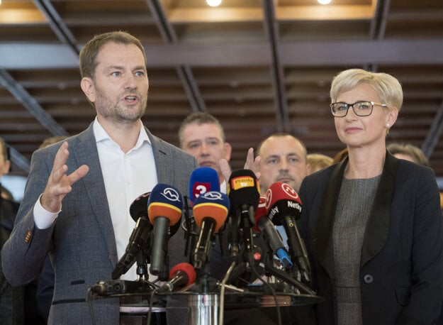 Igor Matovič (left) and Mária Šofranko (right)