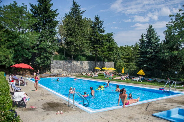 Ekoiuventa (Mičurin), the only summer swimming pool in Bratislava's Old Town. 