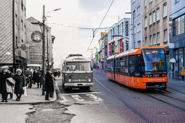 Bratislava in the past and today.