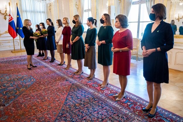 President Zuzana Čaputová met with representatives of political parties and NGOs to mark International Women's Day.