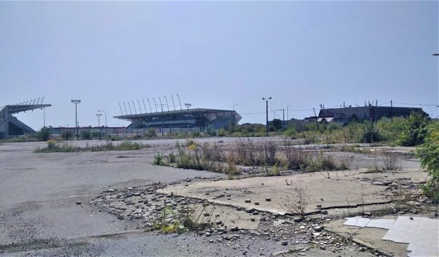 The remains of the Blšák flea market in Košice.