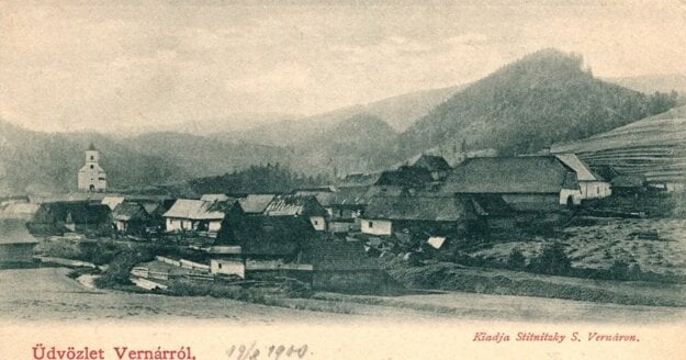 A postcard of the village of Vernár in 1900.