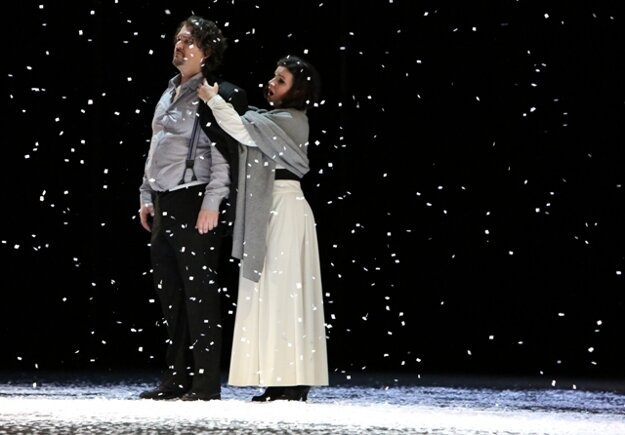 Tomáš Juhás (Rodolfo) with Katarína Juhásová-Štúrová (Mimi)
