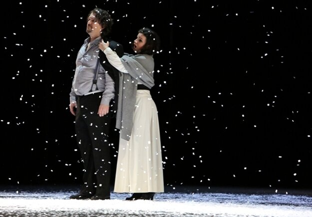 Tomáš Juhás (Rodolfo) with Katarína Juhásová-Štúrová (Mimi) 