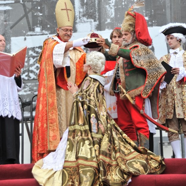 Maria Theresa's coronation enactment in 2011.