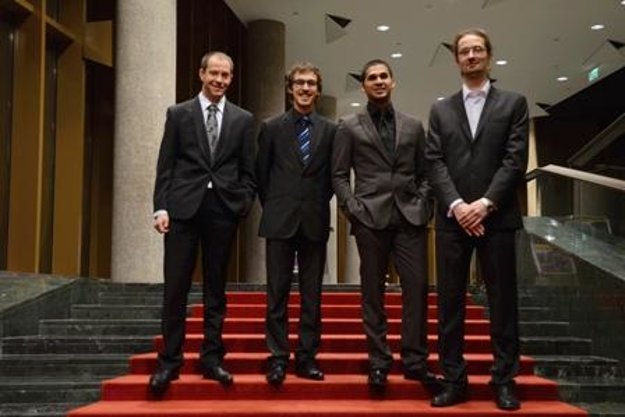Martin Uherek Trio (M. Uherek-sax, Peter Korman-double bass, Pavol Blaho-drums) with pianist Jakub Tököly