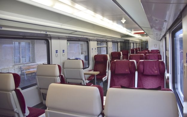 Interior of new IC trains.